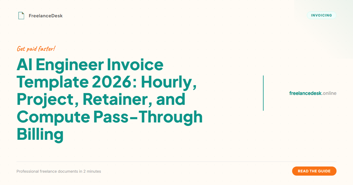 AI Engineer Invoice Template 2026: Hourly, Project, Retainer, and ...