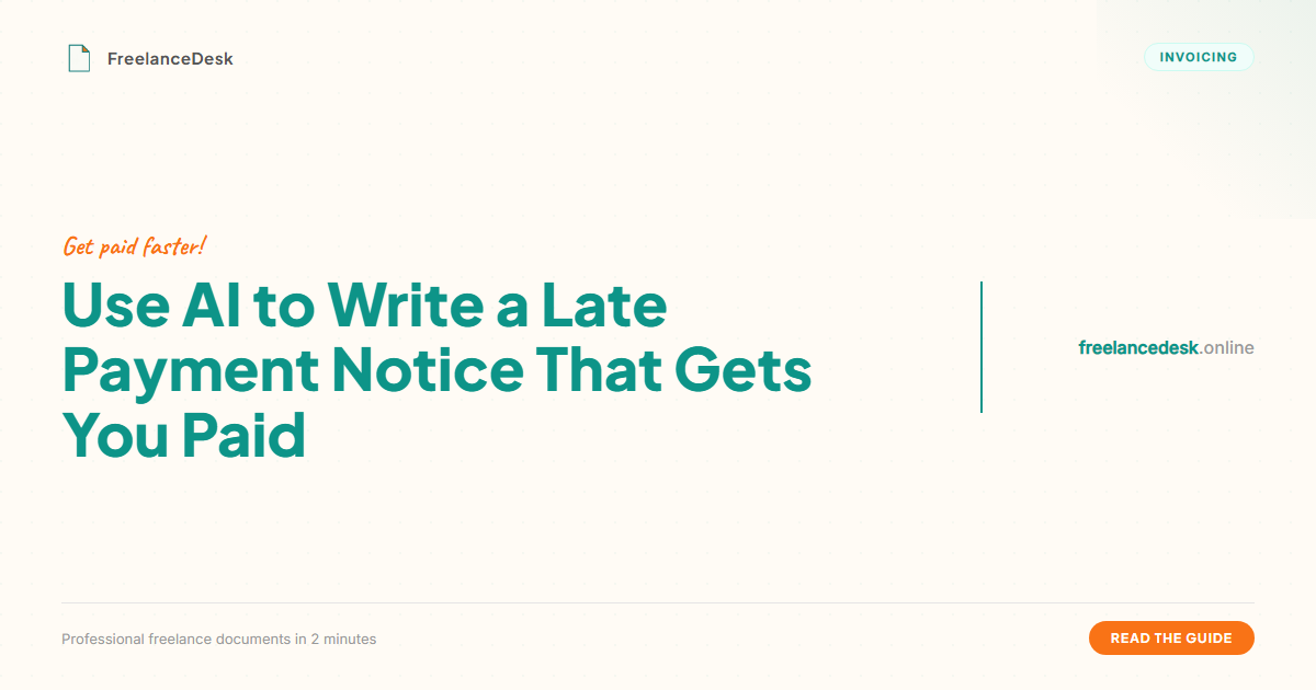 Use AI to Write a Late Payment Notice That Gets You Paid | FreelanceDesk
