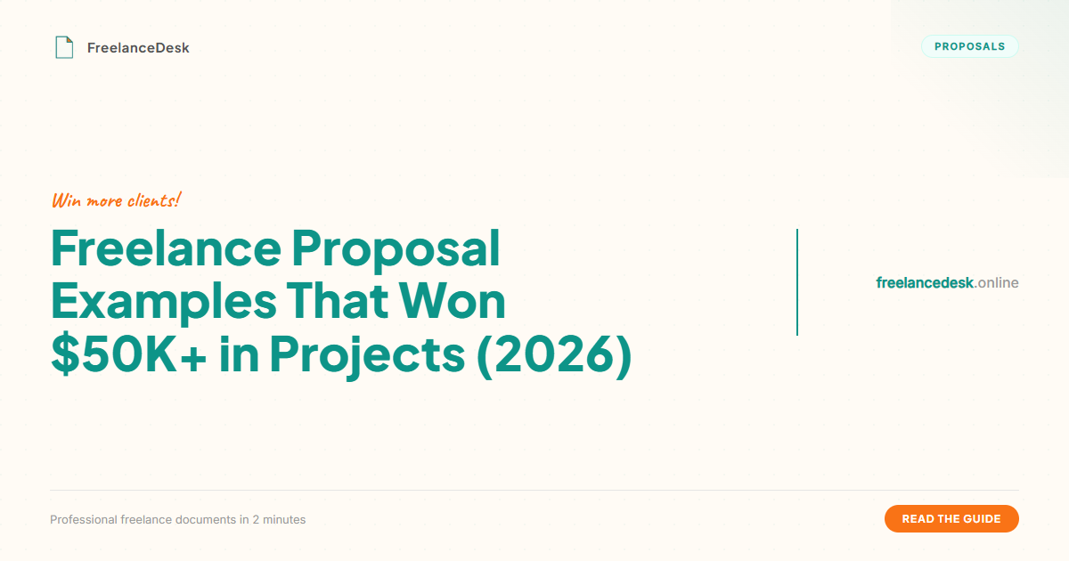 Freelance Project Examples Freelance Proposal Examples That Won $50K+ in Projects (2026 ...