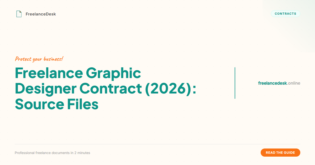 Licensing Graphics Designer Examples Freelance Graphic Designer Contract (2026): Source Files | FreelanceDesk